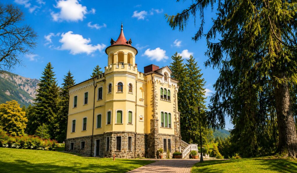 Edificio storico immerso nel verde del Parco Asburgico di Levico Terme
