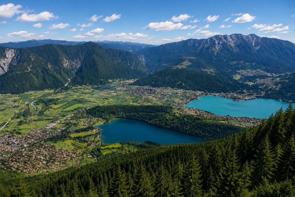 Panorama della Valsugana visto da Forte Busa Grande